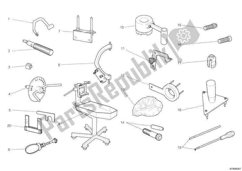 All parts for the Workshop Service Tools, Engine I of the Ducati Multistrada 1200 S Touring 2012